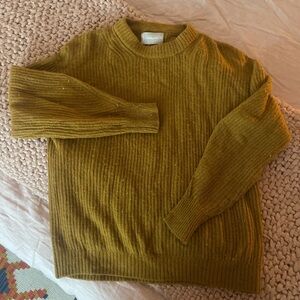 Everlane Mustard alpaca Crewneck Sweater